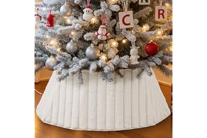 Lanpn 60cm Christmas Tree Collar, Faux Fur Tree Collar Plush Christmas Tree Skirt Tree Stand Cover for Small Pencil Artificia