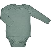 Woolino 100% Superfine Merino Wool Baby Bodysuit - Long Sleeve Bodysuit for Boy and Girl - Tagless Neck Bodysuit for Unisex