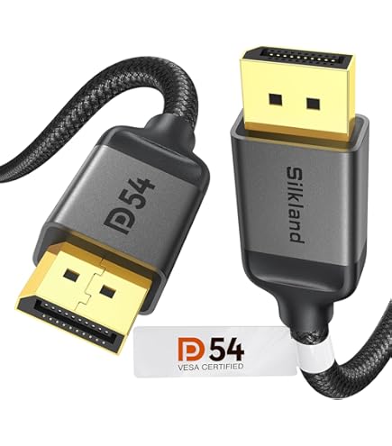 Silkland USB C to DisplayPort 2.1 Cable,[16K@30Hz 8K@120Hz 4K