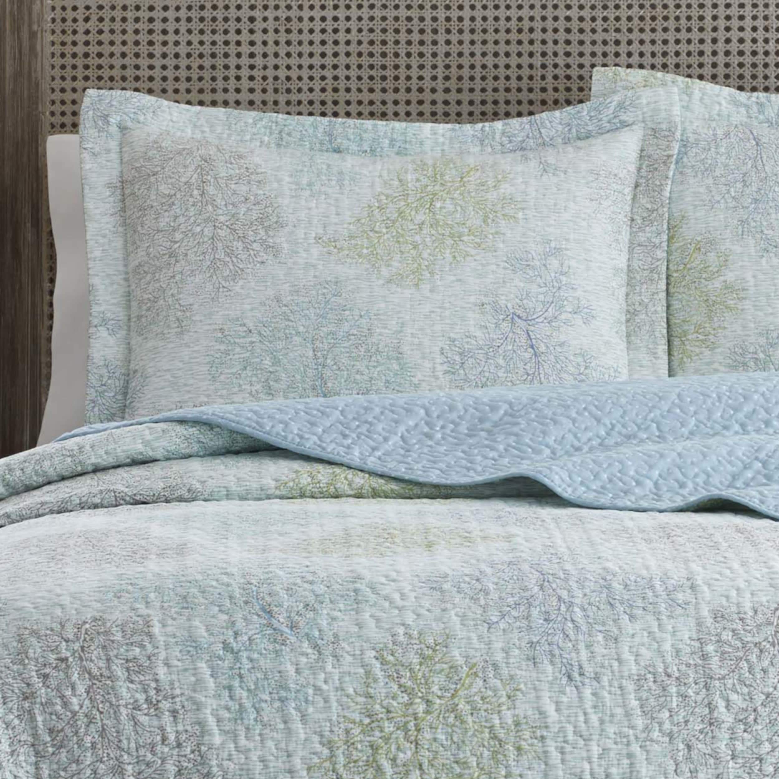 Laura Ashley Saltwater Collection Quilt SetUltra Soft All Season