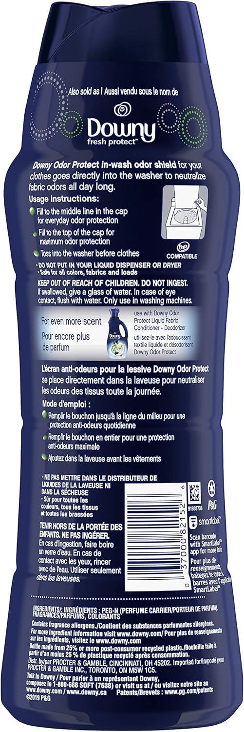 Downy Odor Protect in-Wash Scent Booster Beads, Active Fresh, 20.1 oz (Packaging May Vary): Health & Personal Care