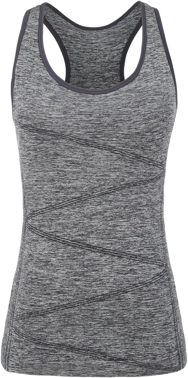 Disbest Yoga Tank Tops for Women, Stretchy Sleeveless Shirt Workout Running Tops with Removable Bra Pads