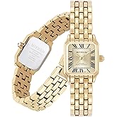 Miykon Dainty Watches for Women, Vintage Small Face Square Womens Watch, Classic Luxury Style Bracelet Watch for Petite Thin Wrists, Cute & Unique Japanese Quartz, Waterproof to 100ft