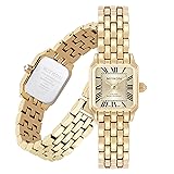 Miykon Gold Watch for Women - Vintage Square Gold
