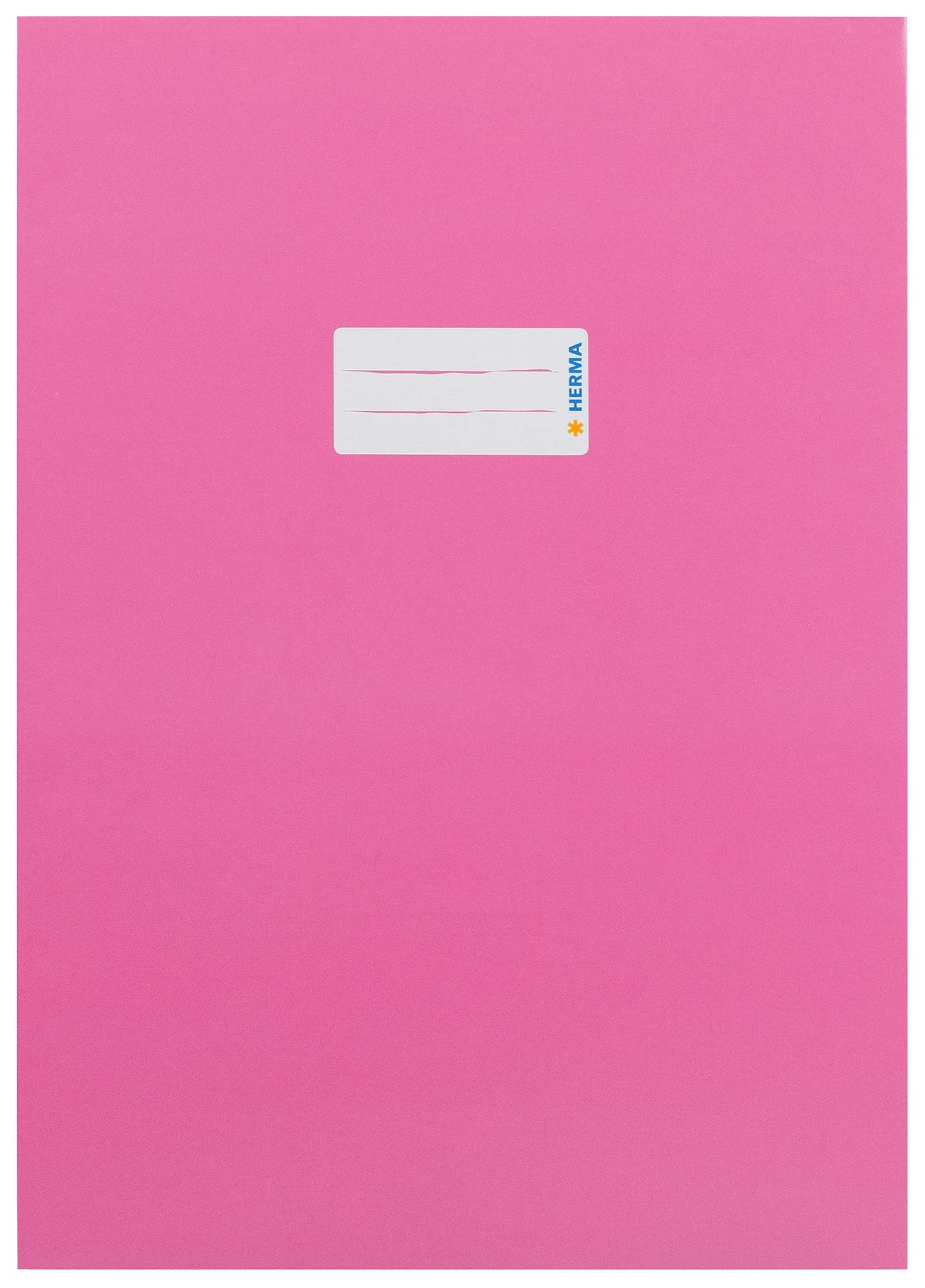 HERMA 19749 Notebook Covers A4 Cardboard Pink, Pack of 10, Notebook Covers with Labelling Field Made of Sturdy and Extra Strong Paper, Notebook Cover Set for School Notebooks, Coloured