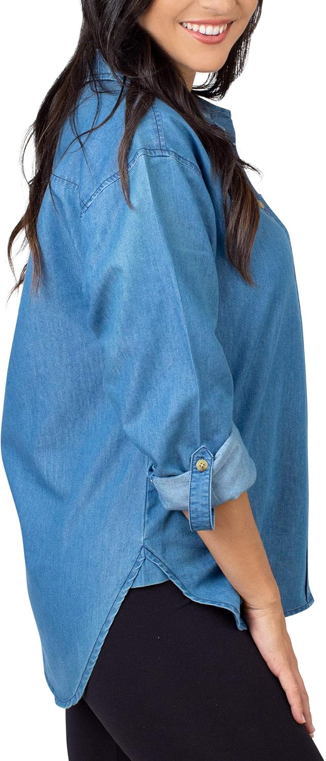 UG Apparel Women's The Denim Shirt: Clothing