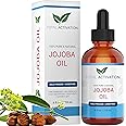 Total Activation Organic Jojoba Oil for Skin, Hair & Nails, 100% Pure Natural Unrefined Cold Pressed, Natural Face Moisturizer, Hair Moisturizer for dry, oily, normal skin types Large 4 oz bottle