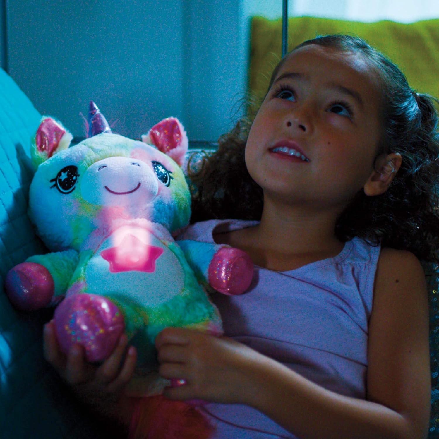Ontel Star Belly Dream Lites, Stuffed Animal Night Light, Pink and Purple Unicorn: Health & Personal Care