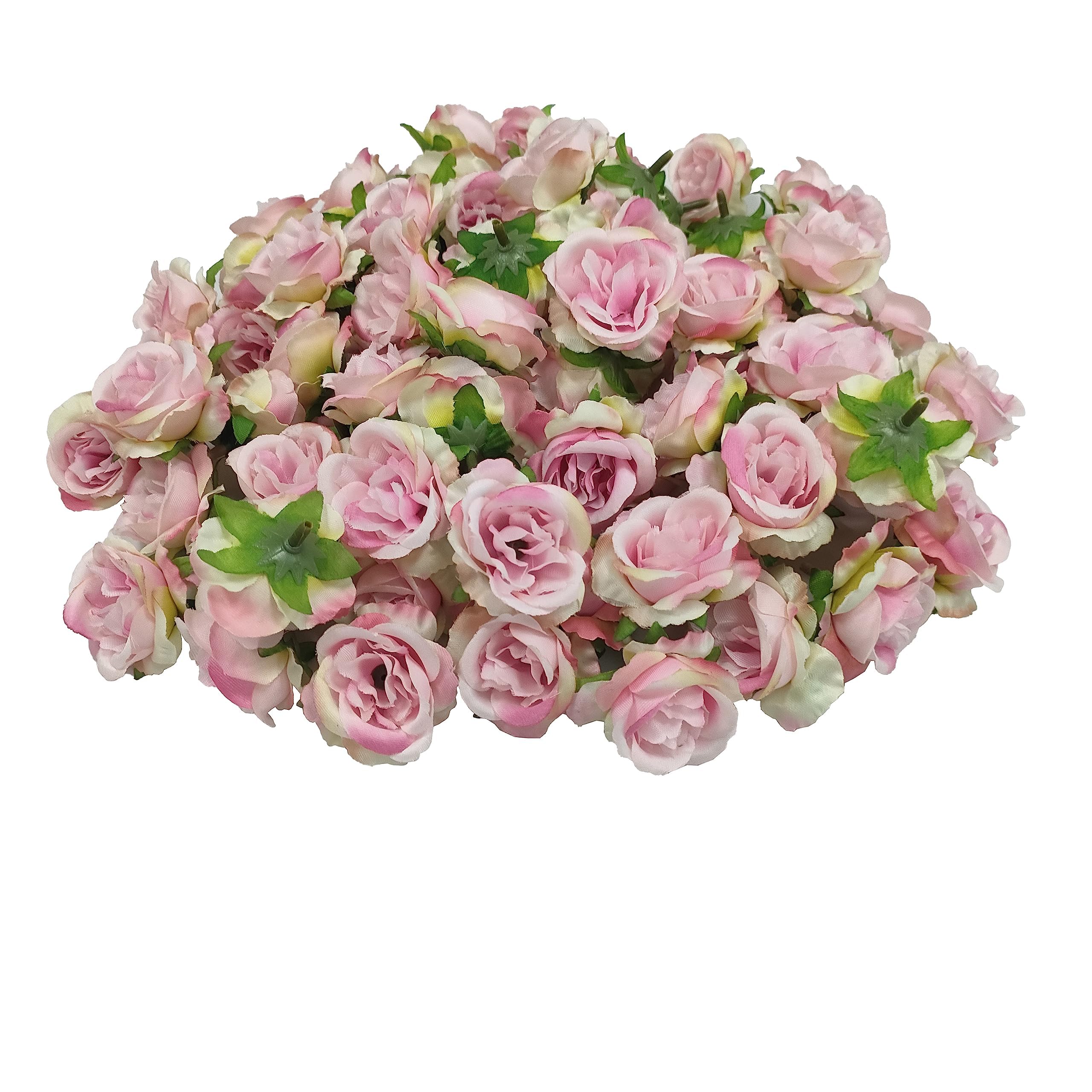 Photo 1 of 2.2''Artificial Satin Rose Flower Heads,80Pcs Silk Rose Heads Bulk,Pink Rose Artificial Flowers Bulk,Artificial Stemless Rose Flower Heads for DIY Crafts Bouquet (80, Pink)