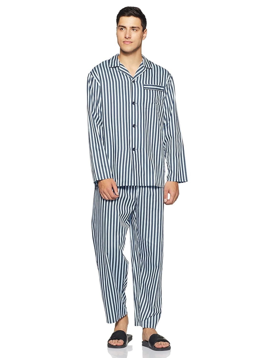 Buy Marks & Spencer Men's Pyjama Set (T07/4645_Blue Mix_XLarge) at