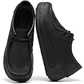 Women's Platform Slip-on Loafers Casual Lace-up Comfortable Daily Leather Oxford Shoes