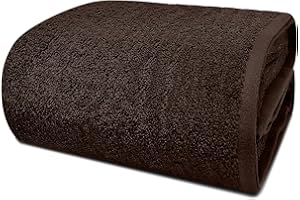 DAN RIVER Pack of 1 Bath Sheet 40x80 Inches, Oversized Bath Sheets Towels for Adults, Fluffy and Soft Plush Towels - Brown