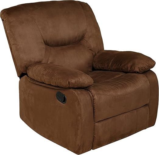 Amazon Com Relaxzen Rocker Recliner Brown Microfiber Furniture Decor