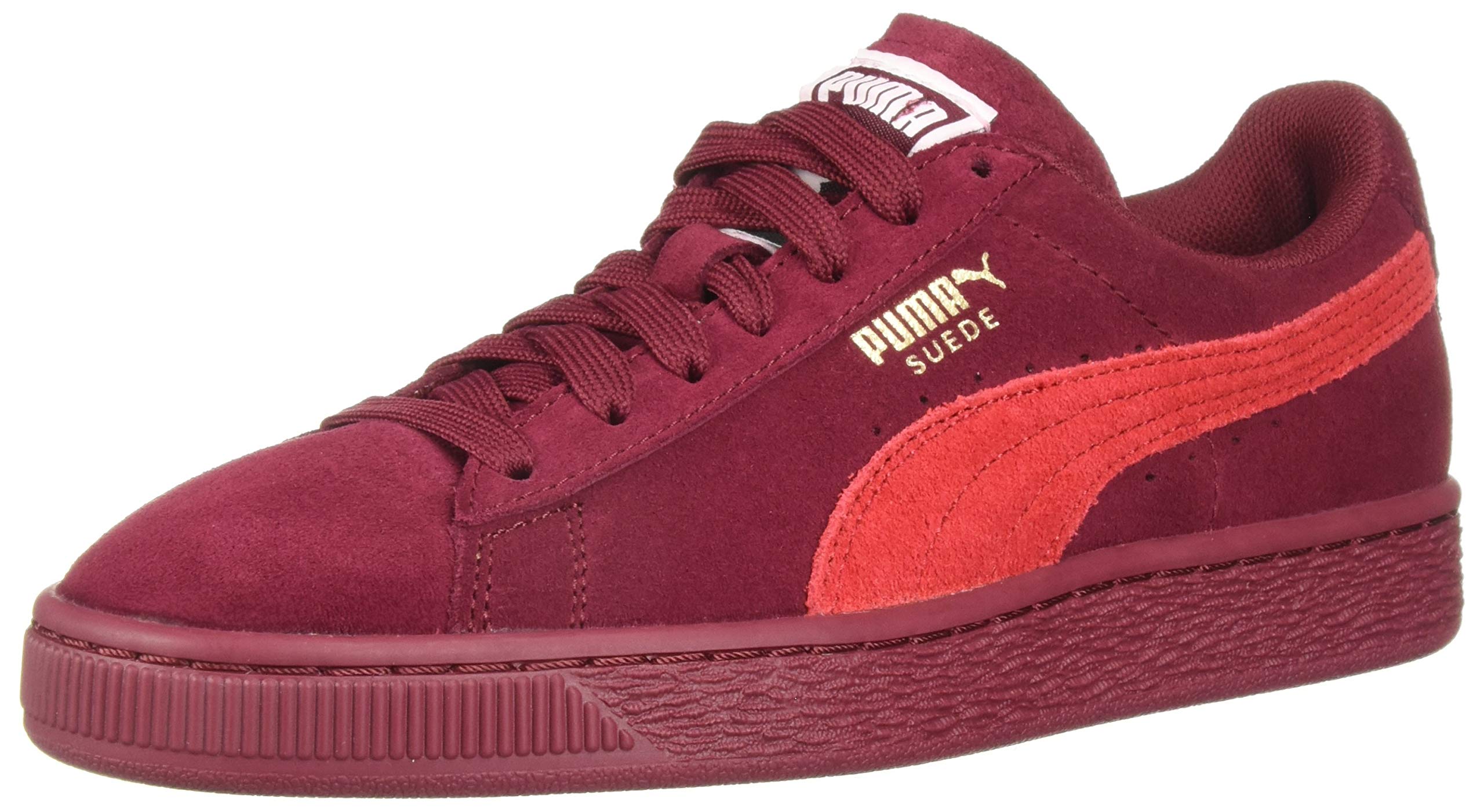 red pumas women's suede