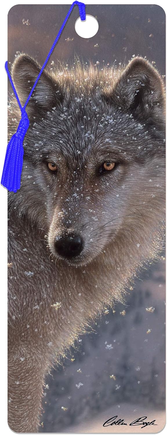 thumbnail interactive-video image 1 of 3D Lenticular Wolf Bookmark - Broken Silence Art By Colin Bogle 1 of 11