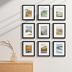 Vittanly 8x10 Picture Frames Set of 9, Shatter