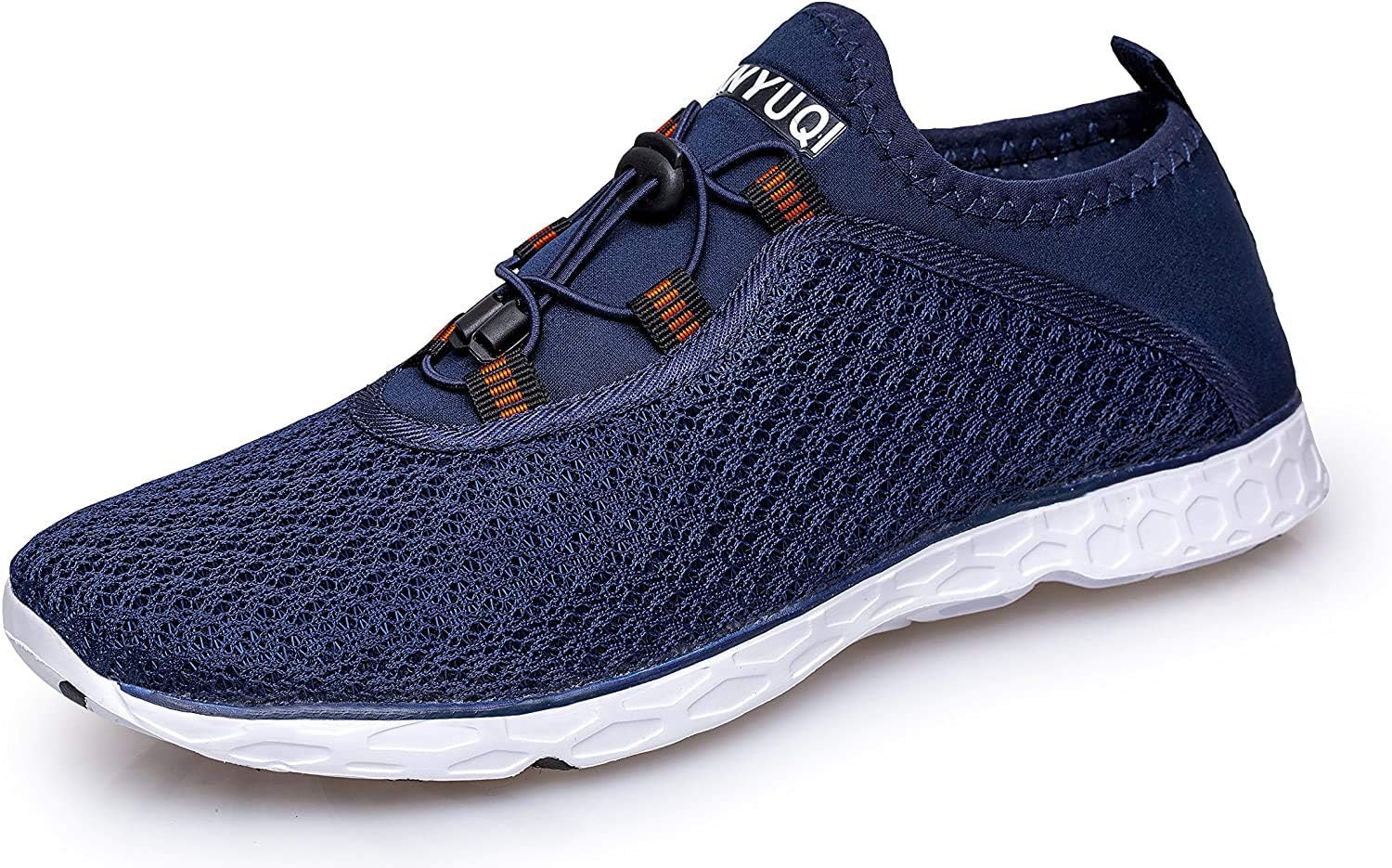 Vibdiv Men's Water Shoes Aqua Quick Drying Mesh Outdoor Shoes