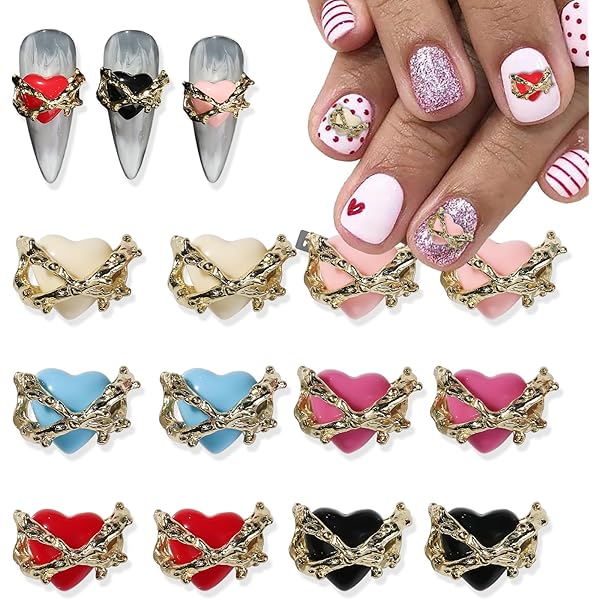 Amazon.com: 40PCS Bow Nail Charms 3D Resin Bow Nail Art