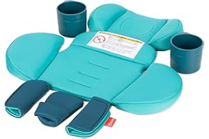Diono Radian 3R Comfort Travel Kit, Infant Car Seat Accessory, Compatible with Radian 3R, 7-Piece Kit (2 Harness Pads, 1 Buckle Pad, Head Cushion, Seat Cushion, 2 Cupholders), Blue Razz Ice