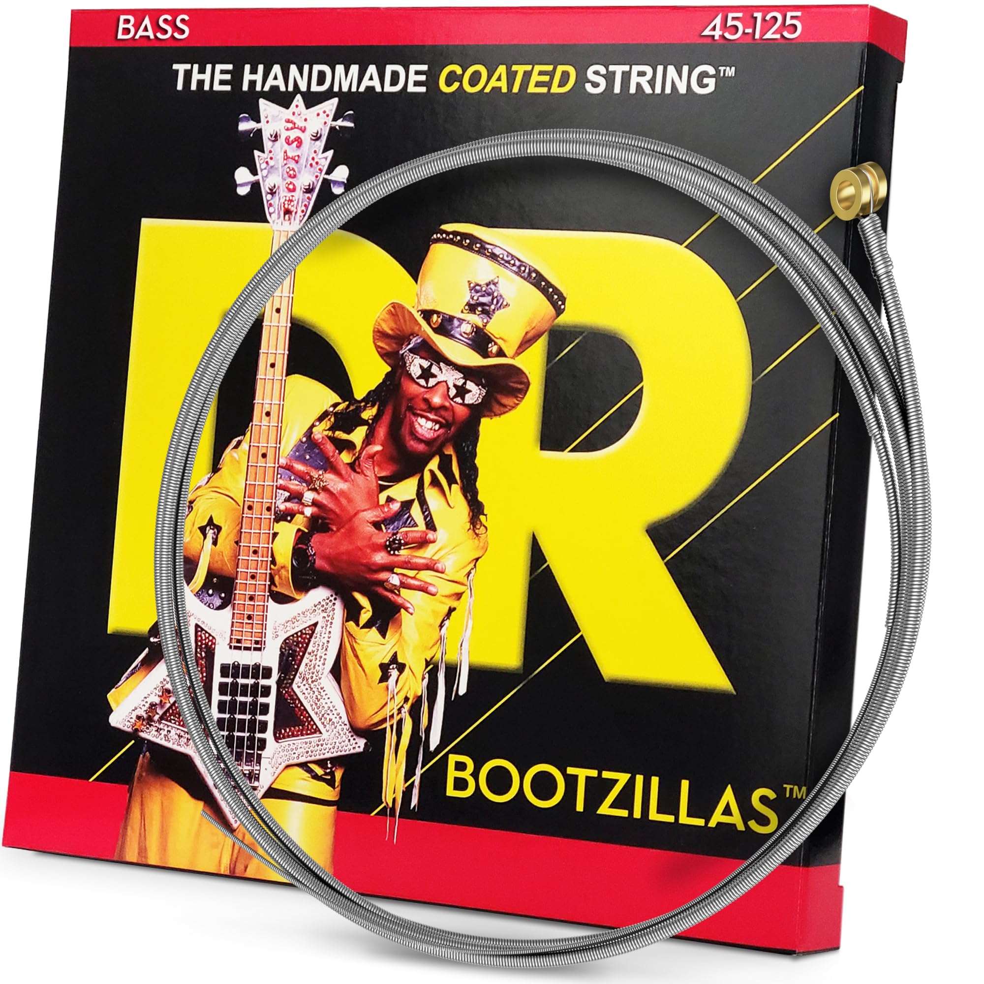 DR Strings BOOTZILLAS™ - CLEAR Coated Stainless Steel Bass Strings: 5-String Medium 45-125