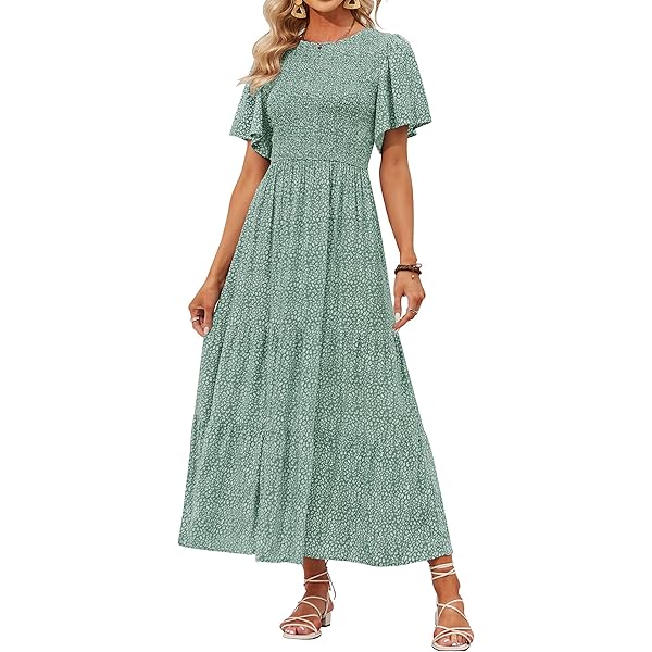 paige kinga silk blend flutter-sleeve tiered maxi dress PAIGE Women's Kinga Dress - Blue - Size 0