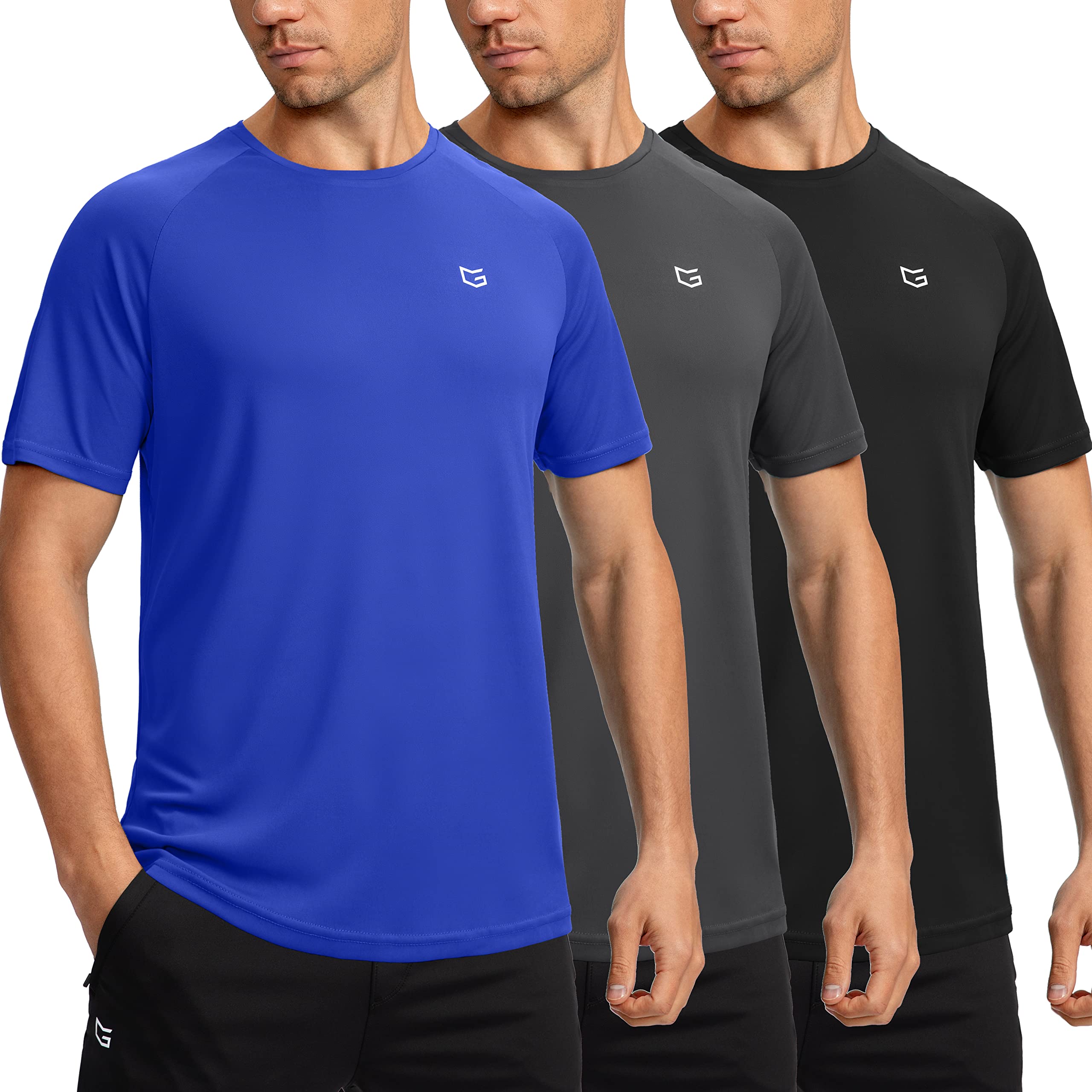 Photo 1 of G Gradual Men's Workout Quick Dry T-Shirts Short Sleeve Lightweight Cooling Gym Shirts Tee for Running, Beach, Hiking XL