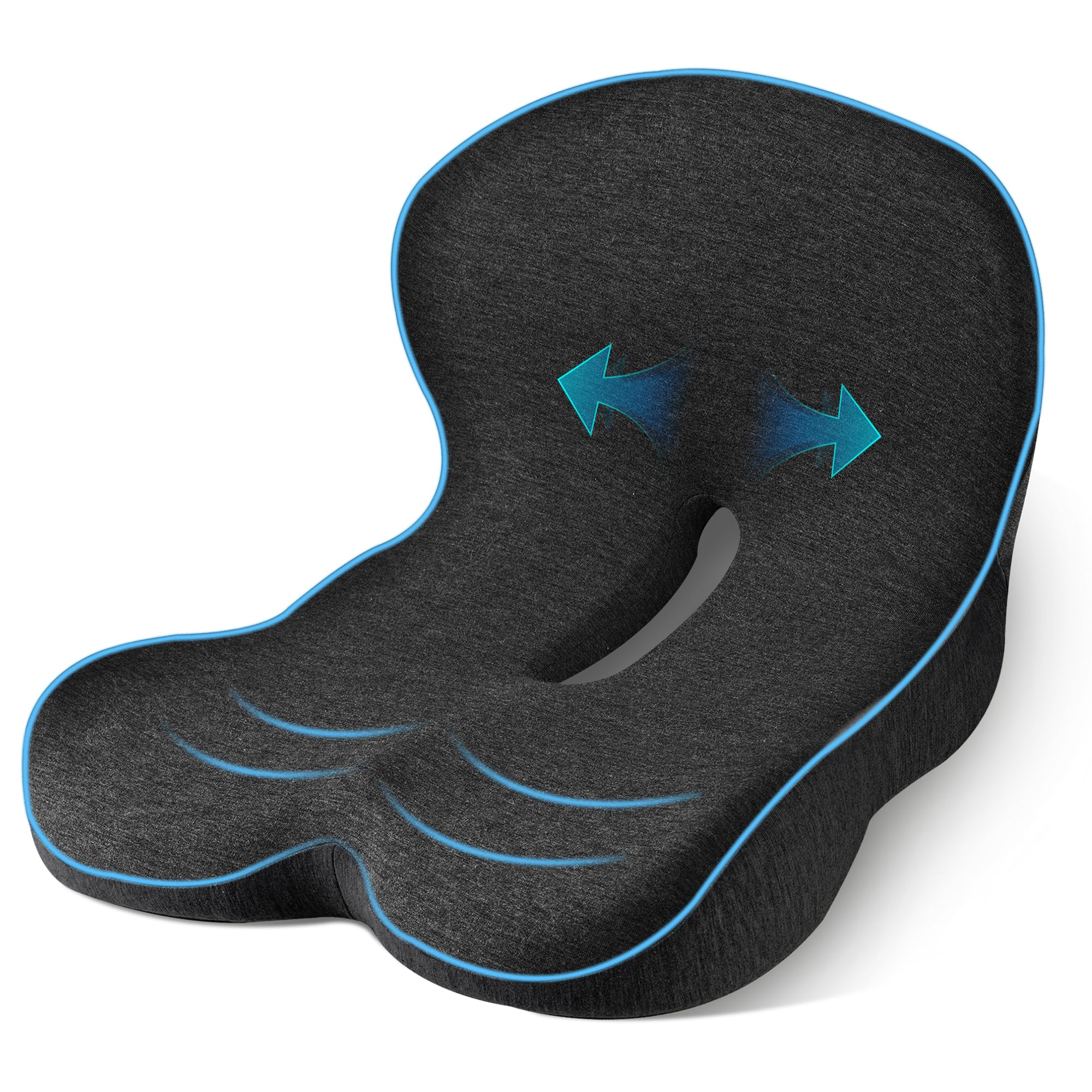 Photo 1 of leqsdijk Trucker seat Cushions for Long Sitting, semi Truck seat Cushion with Lumbar Support, Truck seat Cushion for Back Pain and Supporting The HIPS, Trucker Essentials