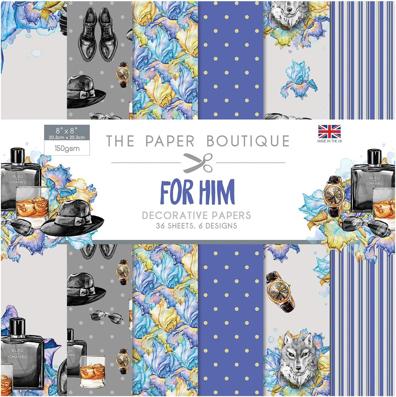 The Paper Boutique For Him 8x8 Paper Pad