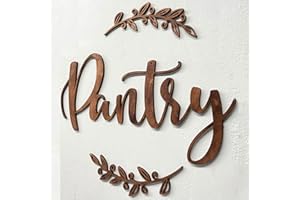 Woodamore Farmhouse Pantry Sign - Pantry Signs Wall Decor, Pantry Word Door Sign, Rustic Kitchen Sign Pantry Decor For Home (15"x8")