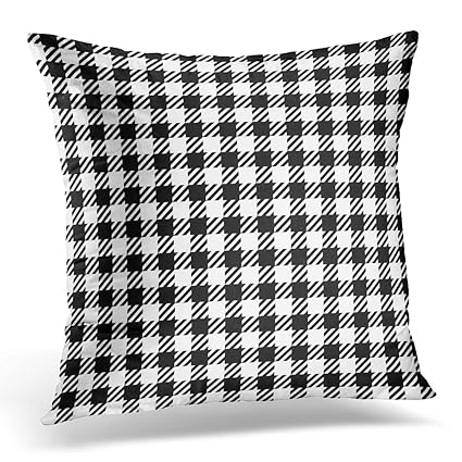 Amazon Com Sdamase Throw Pillow Cover Abstract Check Tweed White
