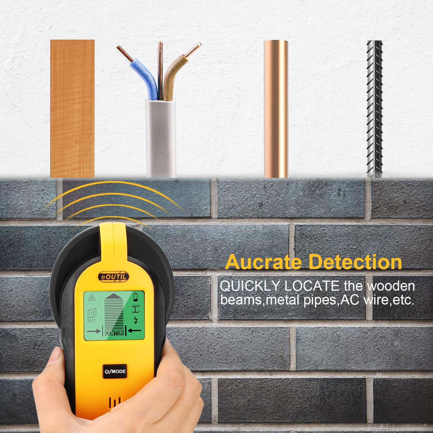 Metal Pipes Stud Finder Ac Wires Etc Agptek 4 In 1 Multi