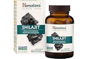 Himalaya Shilajit Extract Capsules, 60 Count, 250 mg Himalayan Shilajit Resin for Men and Women, Supports Energy