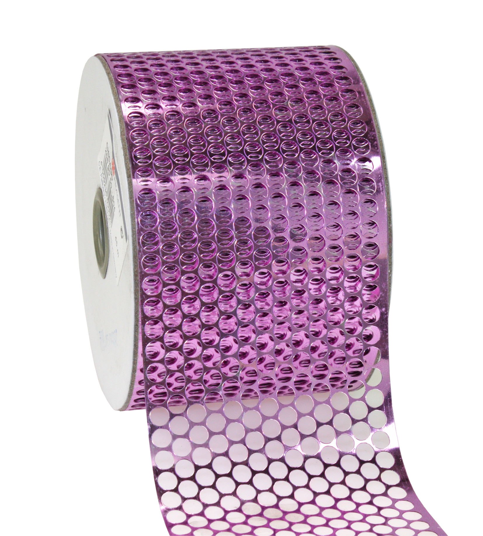 Präsent - Chicago Perforated Ribbon Old Pink 80 mm width, 45 m length
