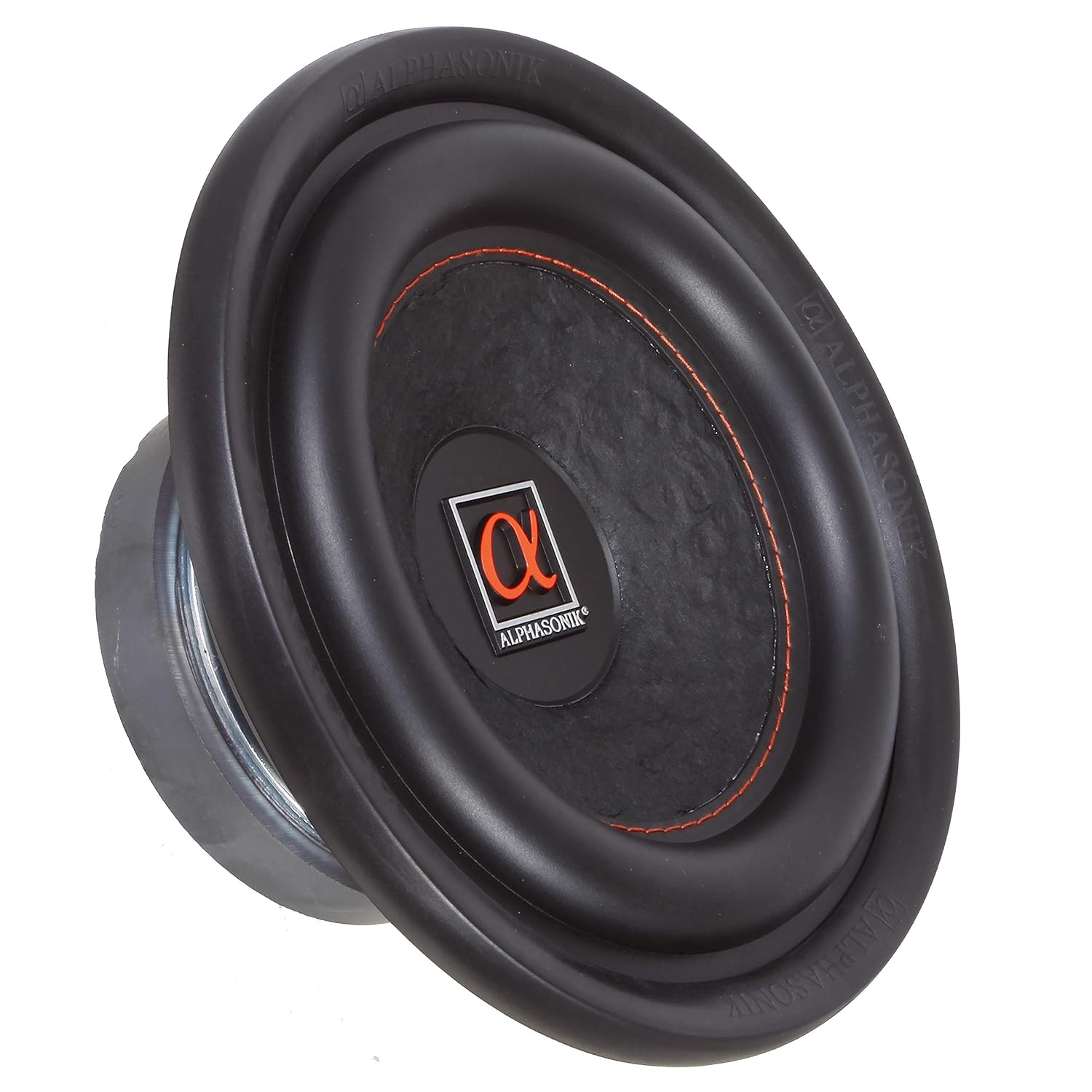 Alphasonik HSW208 Hyper 200 Series 8” 600 Watts Max / 200 Watts RMS Single 4 Ohm Car Subwoofer Stamped Alpha Steel Basket with High Grade Magnet Non Pressed Paper Cone Audio Speaker Bass Sub Woofer