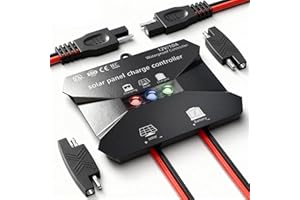 Voltset MPPT Solar Charge Controller : IP65 Waterproof - Display for Gel AGM Lead-Acid Lithium LiFePO4 Battery - Used in RV Marine Camper Van Truck Trailer (MPPT Solar Charge Controller New Model)