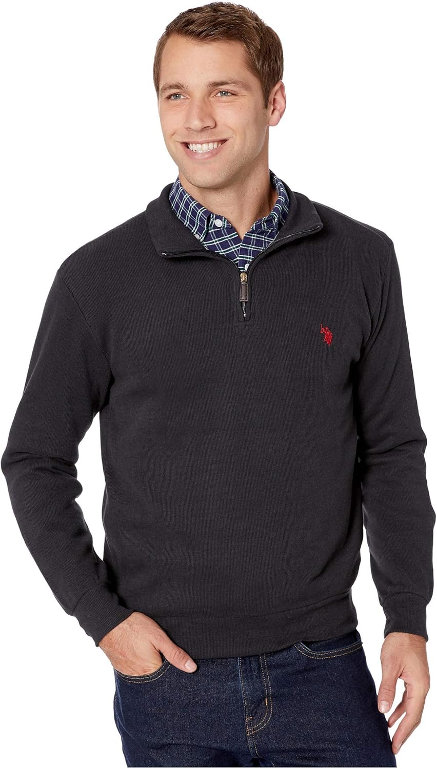 Us polo assn quarter zip pullover Outlet