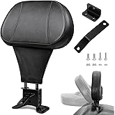 Benlari Driver Rider Backrest, Adjustable Detachable Rider Driver Backrest Fit for Harley Davidson Touring Road Glide Street Glide Electra Glide Road King 1988-2024 (Black)