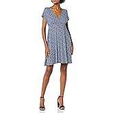 Amazon Essentials Women's Surplice Dress (Available in Plus Size)