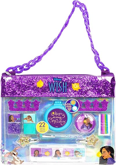 Townley Girl Disney Wish Kids Makeup Set Sling Bag Blush Nail Polish Hair 3+