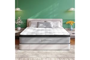 NeoDream Queen Mattress, 12 Inch Hybrid Matress with Memory Foam & Individual Pocket Springs, Queen Size Mattress in a Box, Pressure Relief, Edge Support, Motion Isolation