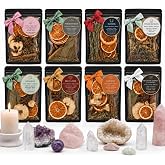 Mumufy 8 Set Christmas Simmer Pot Mix Potpourri Intention Stovetop Blends | 8 Mood Blends Fall Potpourri, Cinnamon Dried Orange Apple Slices Vanilla Notes, Reusable Portions, Self Care Ritual Gift