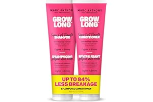 Marc Anthony Grow Long Biotin Shampoo and Conditioner Set – Biotin and Vitamin E Shampoo – Sulfate Free, Color Safe Curly Hai