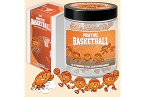 Miarita Positive Basketball Jar, 60 Emotional Support Sport Affirmation Cards, Basketball Gifts for Boys, Teen Boys Stocking Stuffers, Stocking Stuffers for Kids, Basketball Accessories Gift Ideas