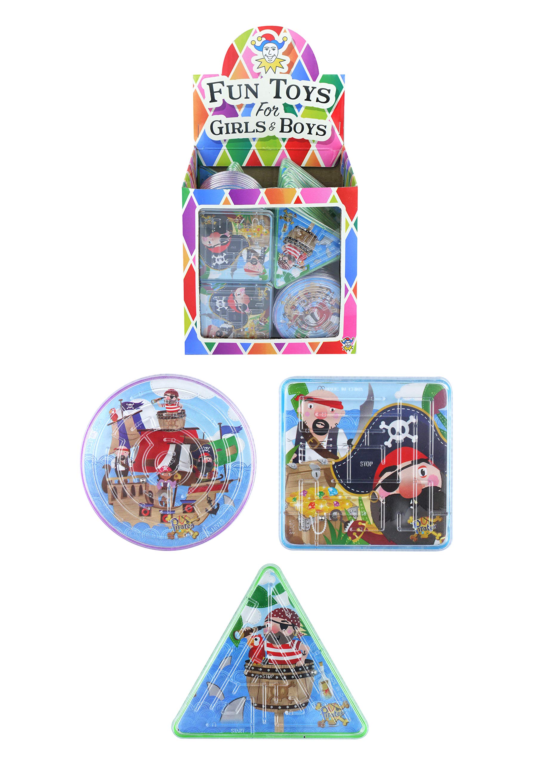 HENBRANDT 6 x PIRATE MINI MAZE PUZZLES GREAT PARTY BAG FILLER TOYS