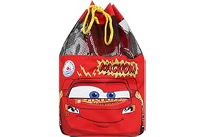Disney Swim Bag | Cars Boys Swimming Bag | Boys Lightning McQueen Backpack | One Size | Red