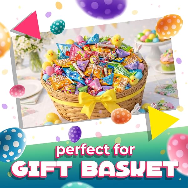 EASTER CANDY | 2 POUND BAG | EASTER CANDY INDIVIDUALLY WRAPPED | CANDY FOR EASTER EGGS | LOLLIPOPS, BUNNY RINGS, TAFFIES, DUCKS, CHICKS AND BUNNIES | PARTY FAVORS