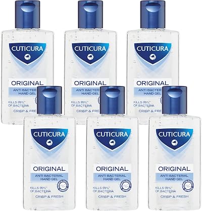 Cuticura Original Anti Bacterial Hand Gel 100ml Pack of 6 (Clear)