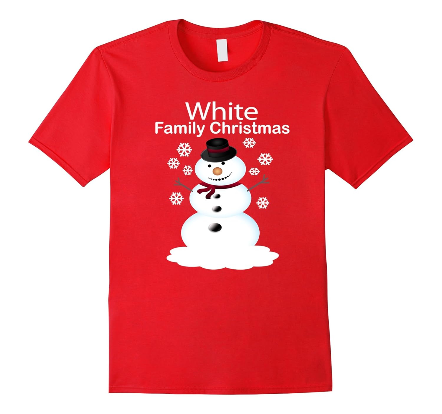 White Family Christmas Personalized Snowman Shirt-ANZ