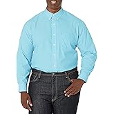Izod Men's Big and Tall Button Down Long Sleeve Stretch Performance Solid Shirt