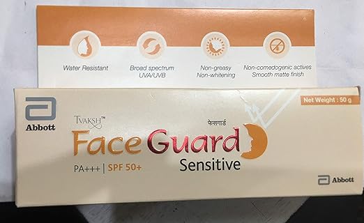 Abbott Tvaksh Face Guard SPF50+ for Sensitive Skin, 50 g